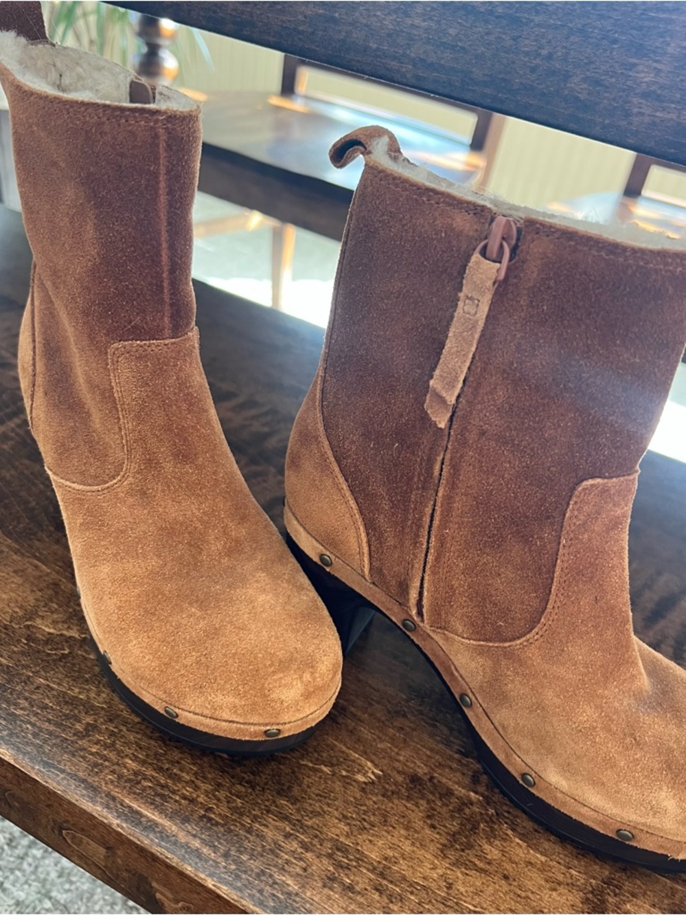 Clarks Women's Ledella Abby Suede Heeled Boots
